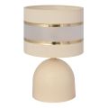 Tischlampe HELEN 1xE27/15W/230V Cremefarbe/gold
