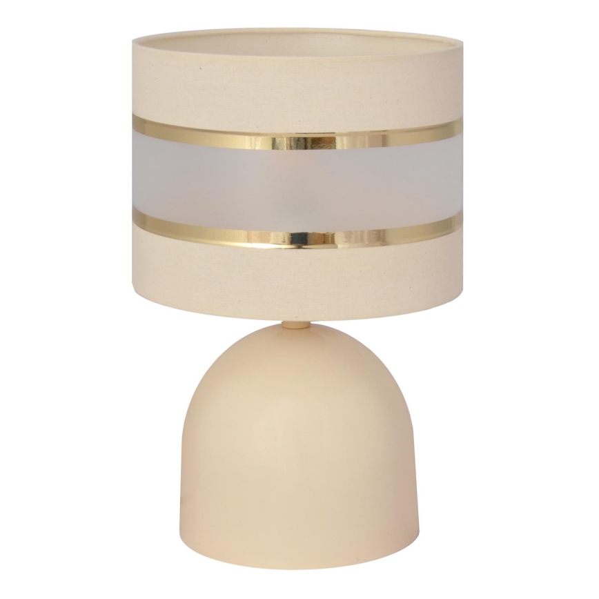 Tischlampe HELEN 1xE27/15W/230V Cremefarbe/gold