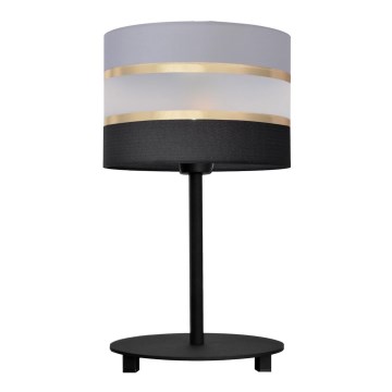 Tischlampe HELEN 1xE27/15W/230V schwarz/grau/gold