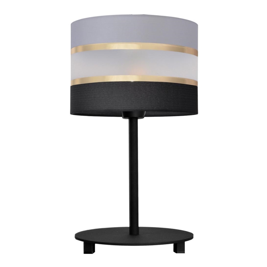 Tischlampe HELEN 1xE27/15W/230V schwarz/grau/gold