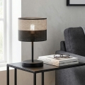 Tischlampe KARBON 1xE27/15W/230V schwarz/grau