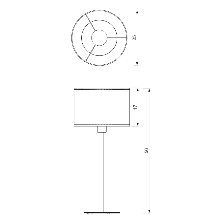 Tischlampe LOFT SHADE 1xE27/60W/230V Durchmesser 25 cm weiß/golden