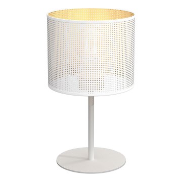 Tischlampe LOFT SHADE 1xE27/60W/230V Ø 18 cm weiß/gold