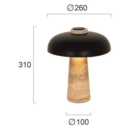 Tischlampe LORA 3xG9/40W/230V schwarz/beige
