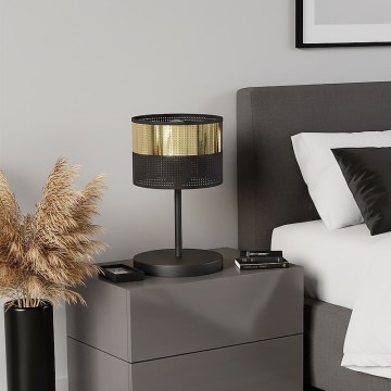Tischlampe LUX 1xE27/15W/230V schwarz/gold