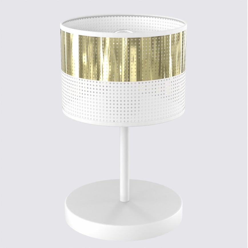 Tischlampe LUX 1xE27/15W/230V weiß/gold