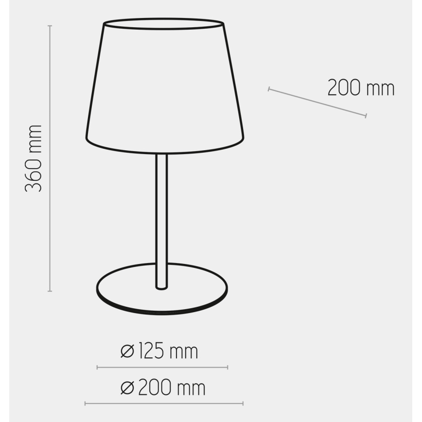 Tischlampe MAJA 1xE27/15W/230V schwarz