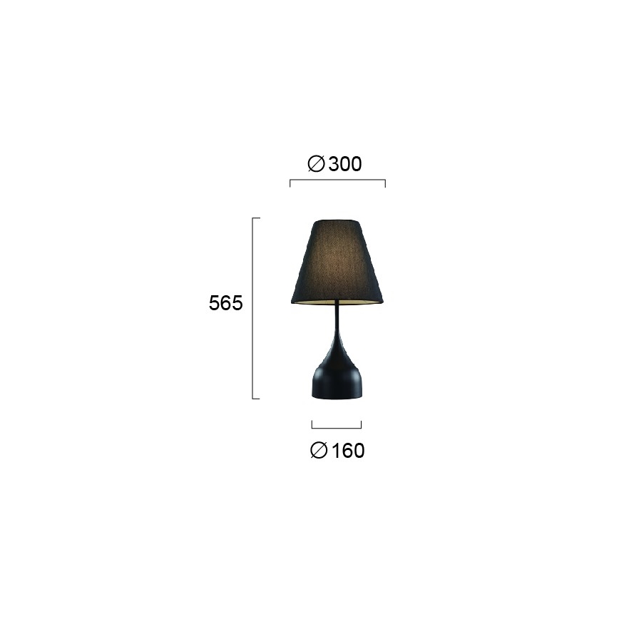 Tischlampe MATINA 1xE27/40W/230V schwarz