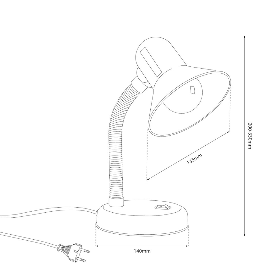 Tischlampe MENTOR 1xE27/15W/230V blau