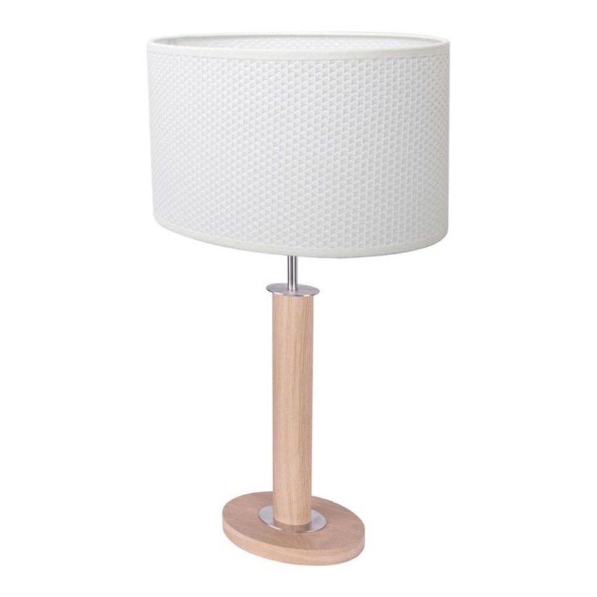 Tischlampe MERCEDES 1xE27/40W/230V 60 cm weiß/Eiche