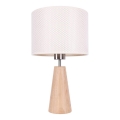 Tischlampe MERCEDES 1xE27/40W/230V Ø 43 cm cremefarben/Eiche