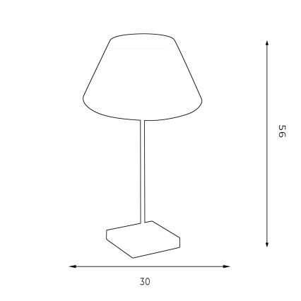 Tischlampe mit USB-Anschluss 1xE27/60W/230V blau