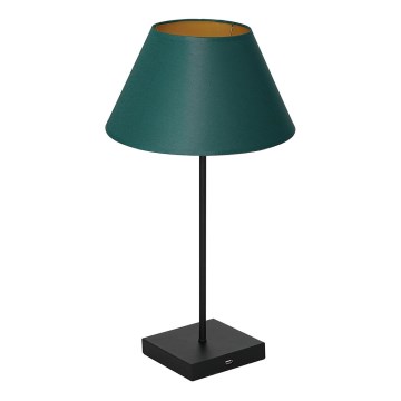 Tischlampe mit USB-Anschluss 1xE27/60W/230V grün