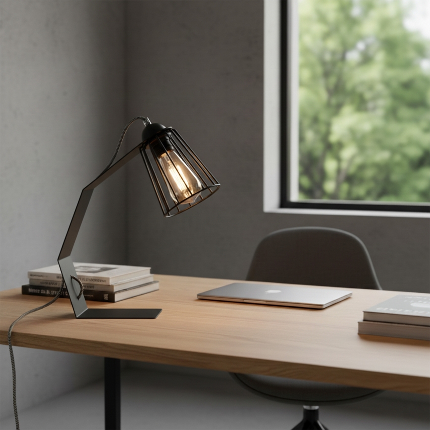 Tischlampe NANDO 1xE27/15W/230V schwarz