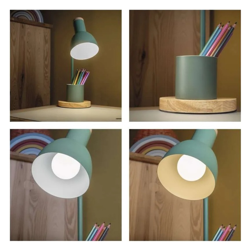 Tischlampe POPPY 1xE27/25W/230V grün