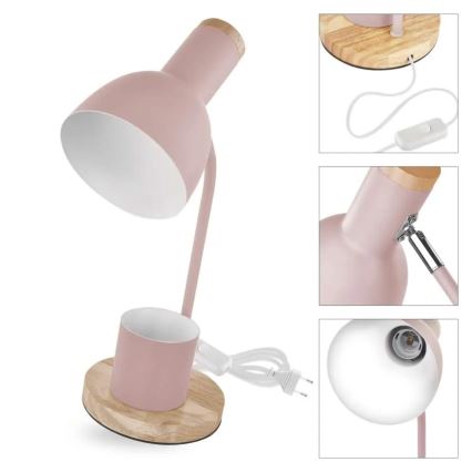 Tischlampe POPPY 1xE27/25W/230V rosa