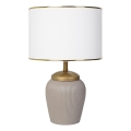 Tischlampe RAMZES 1xE27/40W/230V weiß/beige