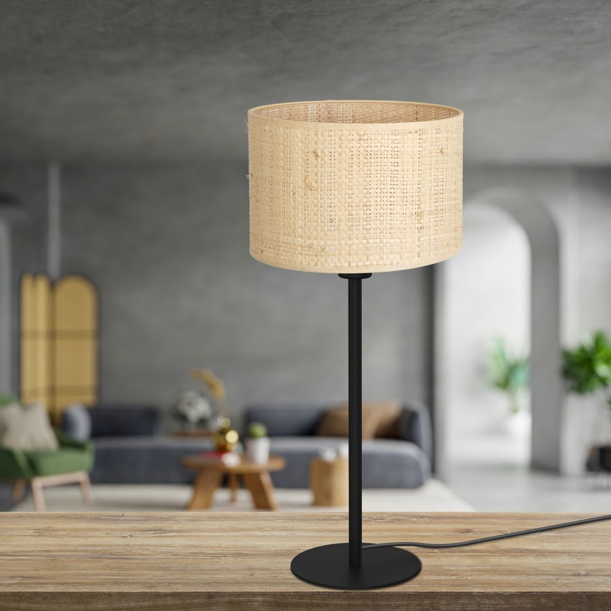 Tischlampe RATTAN 1xE27/60W/230V Ø 25 cm Rattan