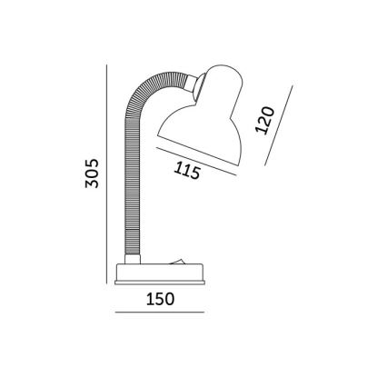 Tischlampe SMIESZEK 1xE27/40W/230V rot