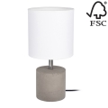 Tischlampe STRONG ROUND 1xE27/25W/230V Beton – FSC-zertifiziert