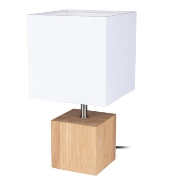 Tischlampe TRONGO SQUARE 1xE27/25W/230V Eiche