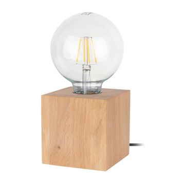 Tischlampe TRONGO SQUARE 1xE27/25W/230V Eiche