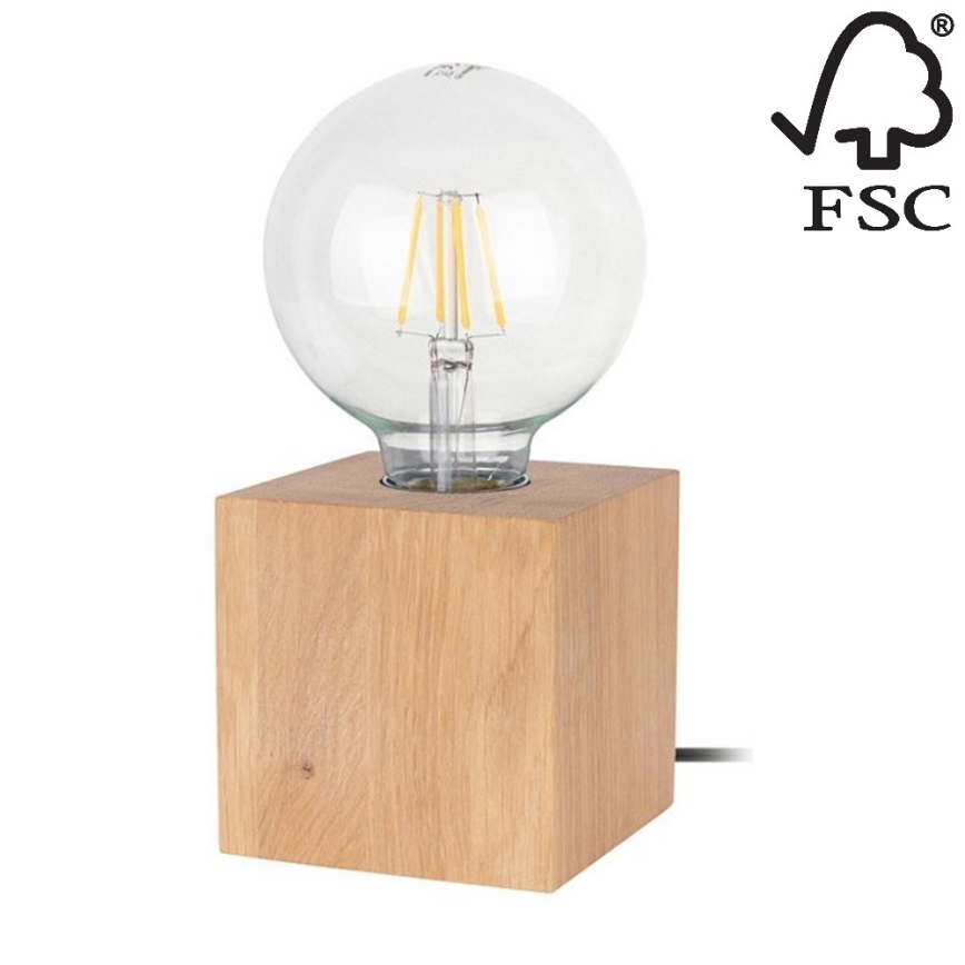 Tischlampe TRONGO SQUARE 1xE27/25W/230V – FSC-zertifiziert