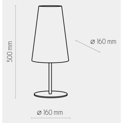 Tischlampe UMBRELLA 1xE27/15W/230V grau