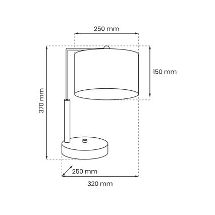 Tischlampe VERDE 1xE27/60W/230V grün
