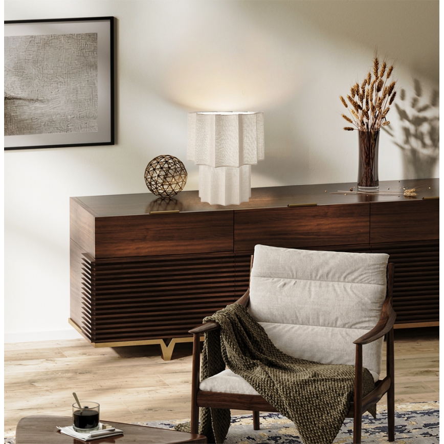 Tischlampe WAVY 1xE27/14W/230V beige