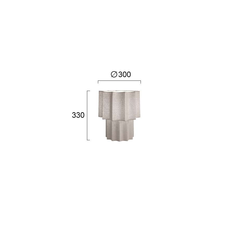 Tischlampe WAVY 1xE27/14W/230V grau