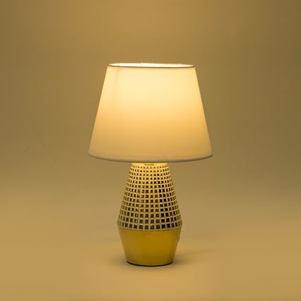 Tischleuchte 1xE14/40W/230V weiß/golden