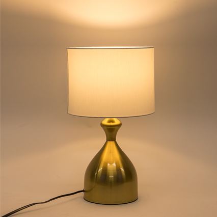Tischleuchte 1xE27/40W/230V weiß/golden