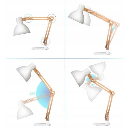 Tischleuchte 1xE27/40W/230V weiß