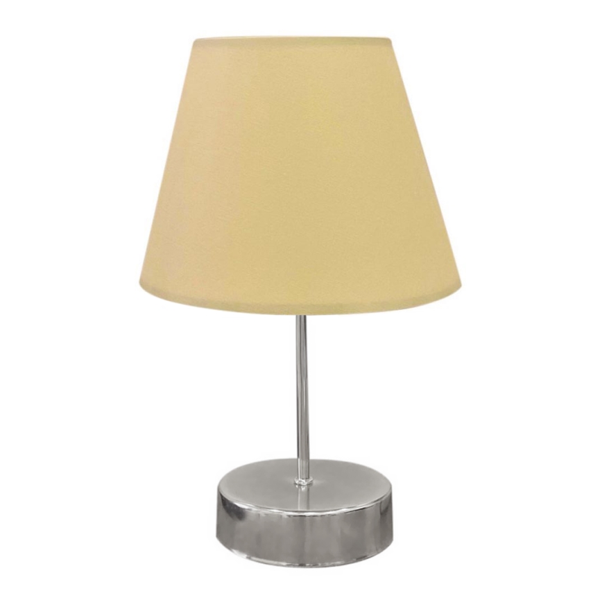 Tischleuchte 1xE27/60W/230V beige/glänzendes Chrom
