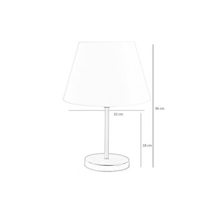 Tischleuchte 1xE27/60W/230V beige/glänzendes Chrom