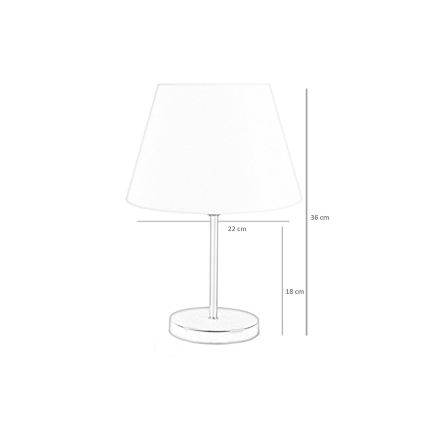Tischleuchte 1xE27/60W/230V beige/glänzendes Chrom