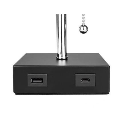 Tischleuchte 1xE27/60W/230V mit USB Ladegerät