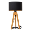 Tischleuchte ALBA 1xE27/15W/230V schwarz/golden/Eiche