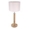 Tischleuchte BENITA 1xE27/60W/230V 61 cm cremefarben/Eiche