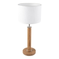Tischleuchte BENITA 1xE27/60W/230V 61 cm weiß/Eiche