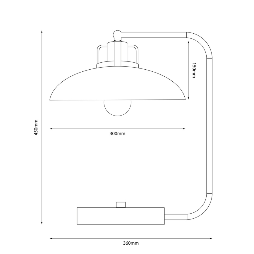 Tischleuchte FELIX 1xE27/60W/230V blau