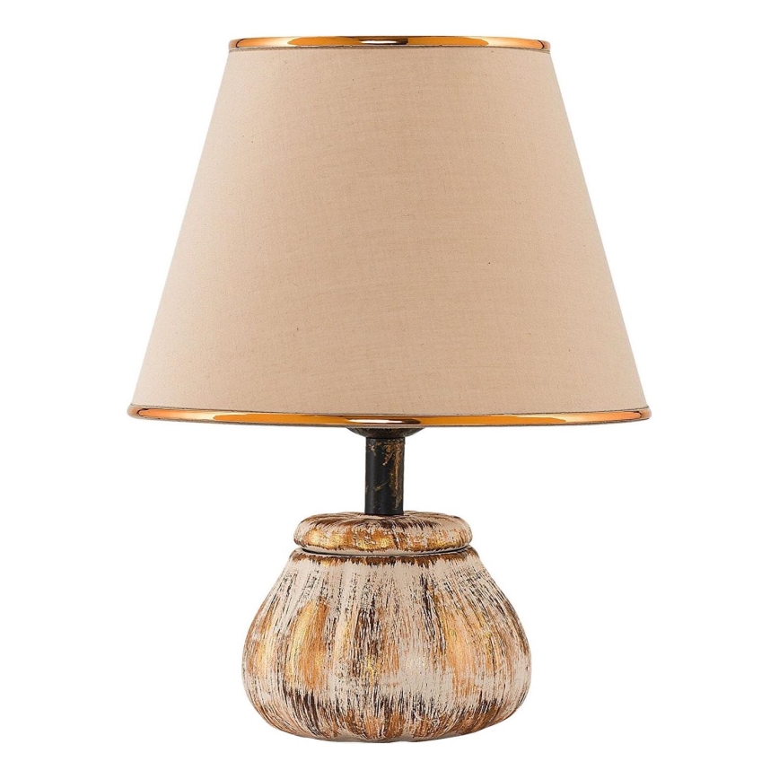 Tischleuchte RAMZES 1xE27/40W/230V creme/gold