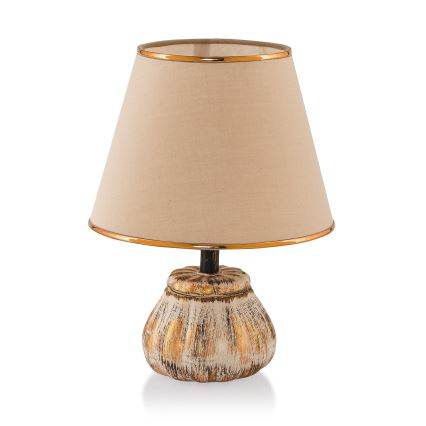 Tischleuchte RAMZES 1xE27/40W/230V creme/gold