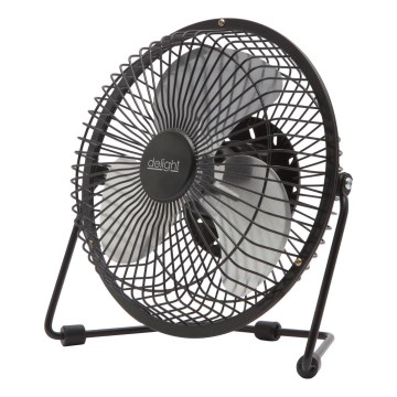 Tischventilator 1,75 W / 5 V USB, Ø 18 cm, schwarz