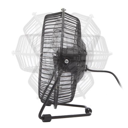 Tischventilator 1,75 W/5 V USB Ø 18 cm schwarz