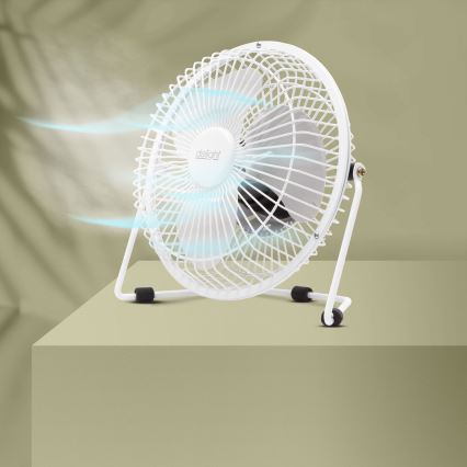 Tischventilator 1,75 W / 5 V USB, Ø 18 cm, weiß