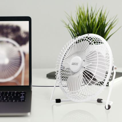 Tischventilator 1,75 W / 5 V USB, Ø 18 cm, weiß