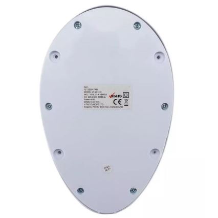 Tischventilator 40W 34cm weiß