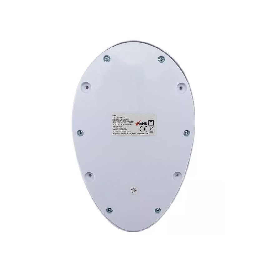 Tischventilator 40W 34cm weiß